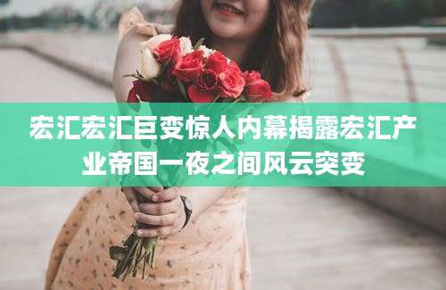 宏汇宏汇巨变惊人内幕揭露宏汇产业帝国一夜之间风云突变