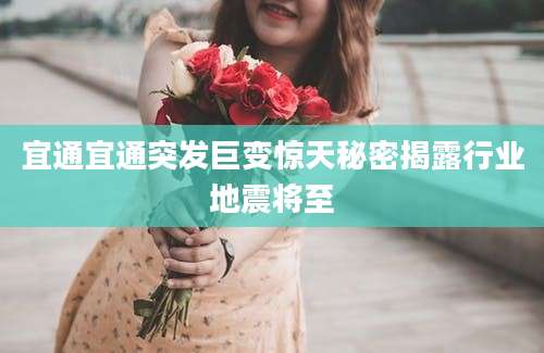 宜通宜通突发巨变惊天秘密揭露行业地震将至