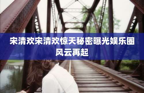 宋清欢宋清欢惊天秘密曝光娱乐圈风云再起