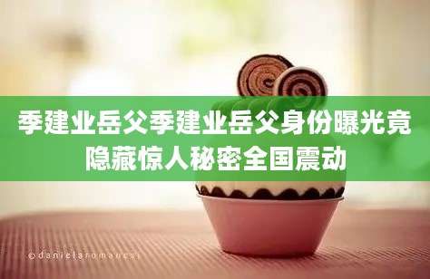 季建业岳父季建业岳父身份曝光竟隐藏惊人秘密全国震动