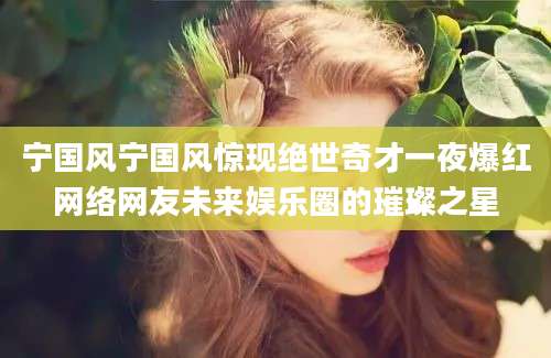 宁国风宁国风惊现绝世奇才一夜爆红网络网友未来娱乐圈的璀璨之星
