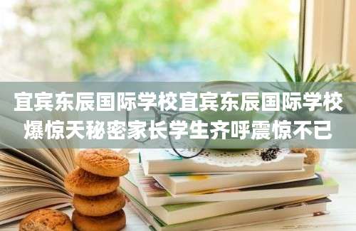 宜宾东辰国际学校宜宾东辰国际学校爆惊天秘密家长学生齐呼震惊不已