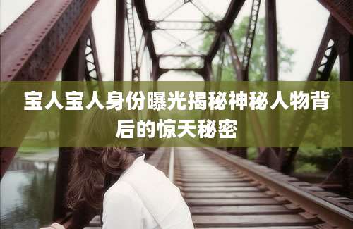 宝人宝人身份曝光揭秘神秘人物背后的惊天秘密