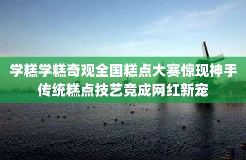 学糕学糕奇观全国糕点大赛惊现神手传统糕点技艺竟成网红新宠