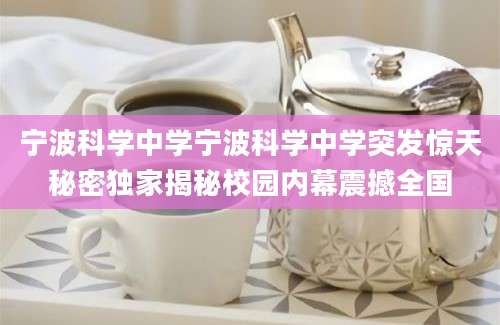 宁波科学中学宁波科学中学突发惊天秘密独家揭秘校园内幕震撼全国