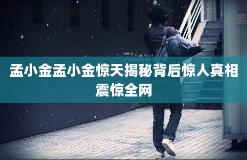 孟小金孟小金惊天揭秘背后惊人真相震惊全网