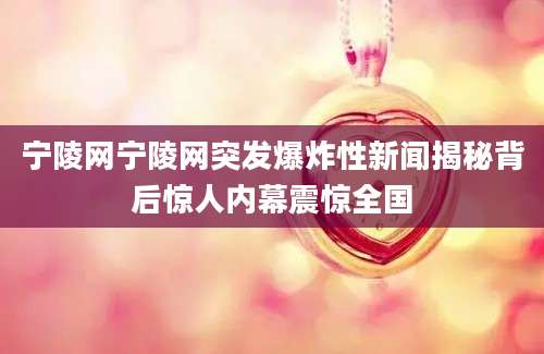 宁陵网宁陵网突发爆炸性新闻揭秘背后惊人内幕震惊全国