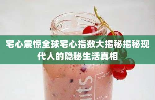 宅心震惊全球宅心指数大揭秘揭秘现代人的隐秘生活真相