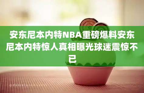 安东尼本内特NBA重磅爆料安东尼本内特惊人真相曝光球迷震惊不已