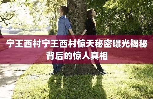 宁王西村宁王西村惊天秘密曝光揭秘背后的惊人真相
