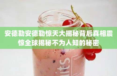 安德勒安德勒惊天大揭秘背后真相震惊全球揭秘不为人知的秘密