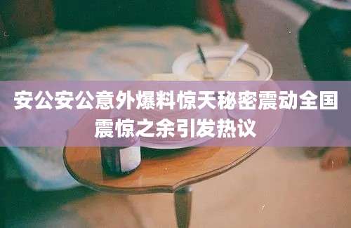 安公安公意外爆料惊天秘密震动全国震惊之余引发热议