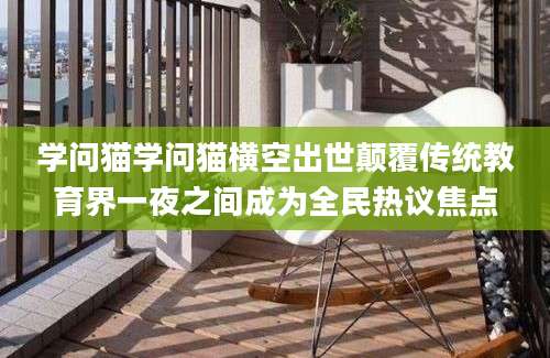 学问猫学问猫横空出世颠覆传统教育界一夜之间成为全民热议焦点