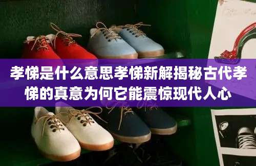 孝悌是什么意思孝悌新解揭秘古代孝悌的真意为何它能震惊现代人心