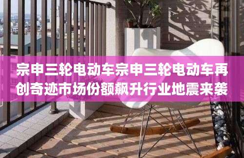 宗申三轮电动车宗申三轮电动车再创奇迹市场份额飙升行业地震来袭