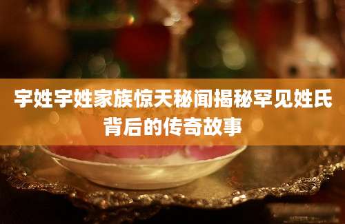 宇姓宇姓家族惊天秘闻揭秘罕见姓氏背后的传奇故事