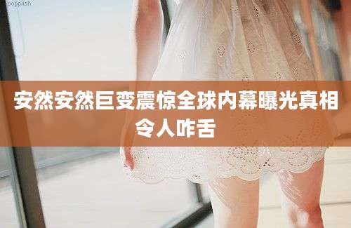 安然安然巨变震惊全球内幕曝光真相令人咋舌
