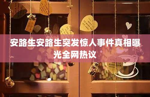 安路生安路生突发惊人事件真相曝光全网热议