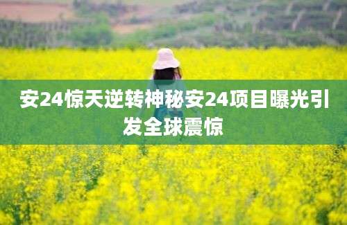 安24惊天逆转神秘安24项目曝光引发全球震惊