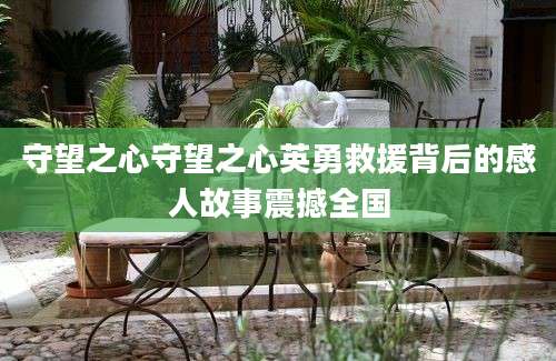 守望之心守望之心英勇救援背后的感人故事震撼全国