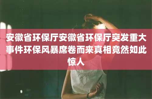 安徽省环保厅安徽省环保厅突发重大事件环保风暴席卷而来真相竟然如此惊人